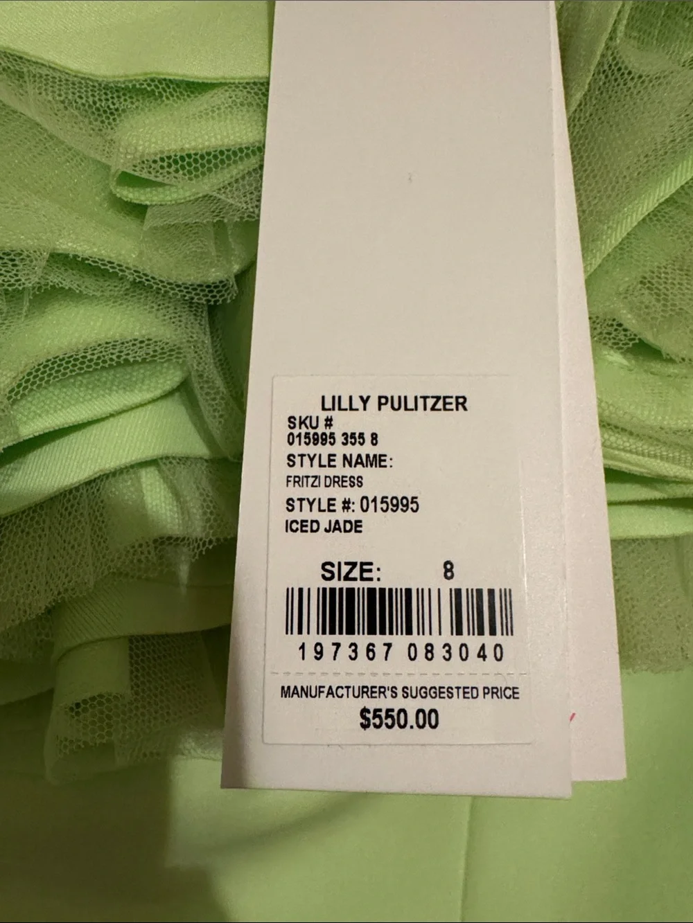 Lilly Pulitzer x Badgley Mischka Fritzi Dress - Iced Jade - Picture 3 of 8